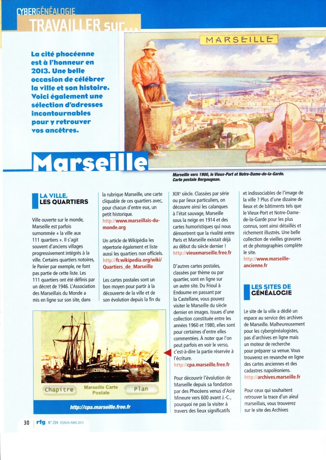 Généalogie Marseille 2013 (1)